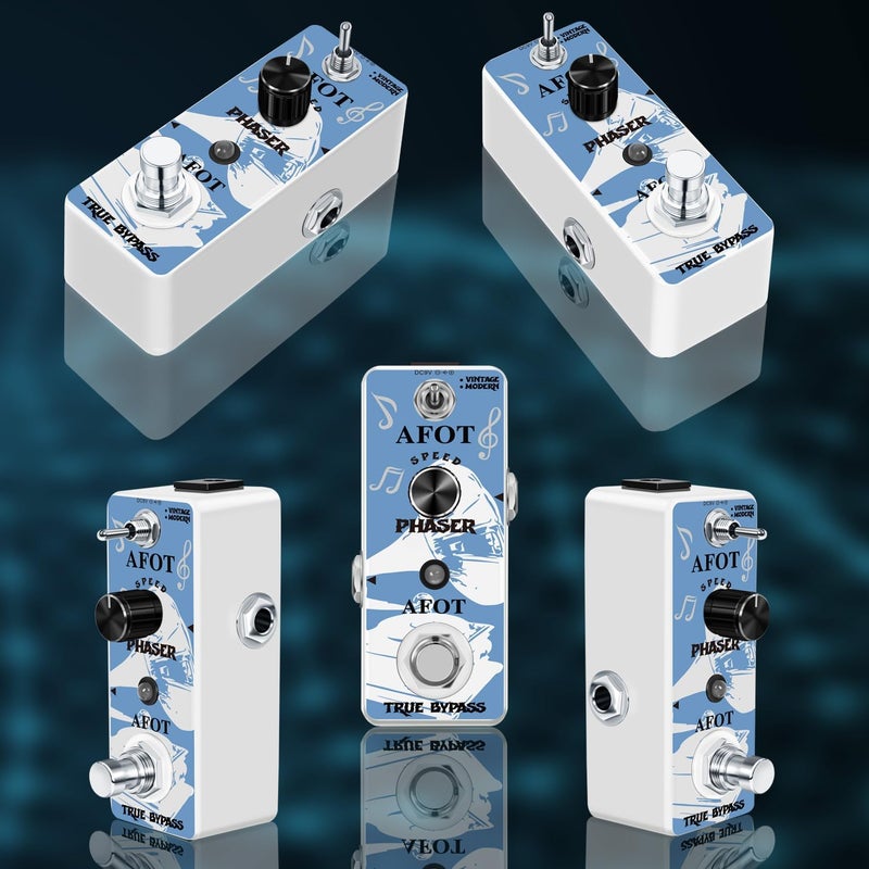 AFOT Phaser Guitar Pedal,Vintage Phase Effect Pedal Analog Phase Effects Mini Pedal with Classic Vintage Modern Modes True Bypass - Image 5